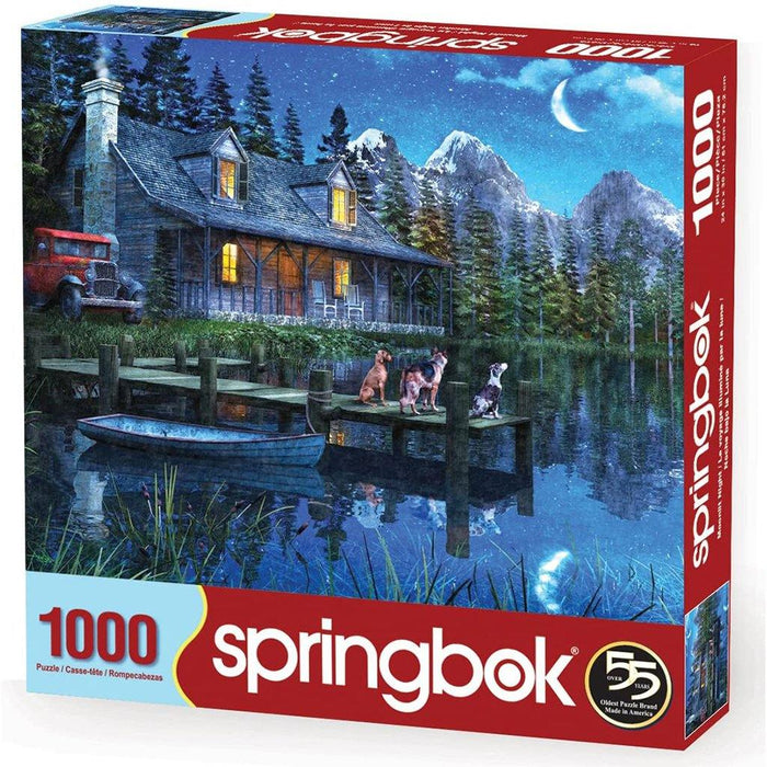 Springbok : Moonlit Night 1000 Piece Jigsaw Puzzle - Springbok : Moonlit Night 1000 Piece Jigsaw Puzzle - Annies Hallmark and Gretchens Hallmark, Sister Stores
