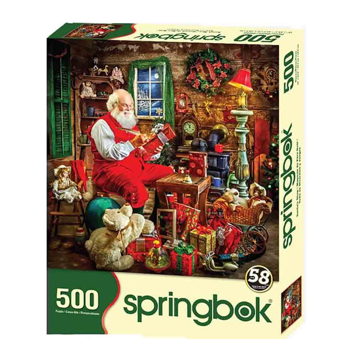 Springbok : Santa's Shop 500 Piece Jigsaw Puzzle - Springbok : Santa's Shop 500 Piece Jigsaw Puzzle - Annies Hallmark and Gretchens Hallmark, Sister Stores