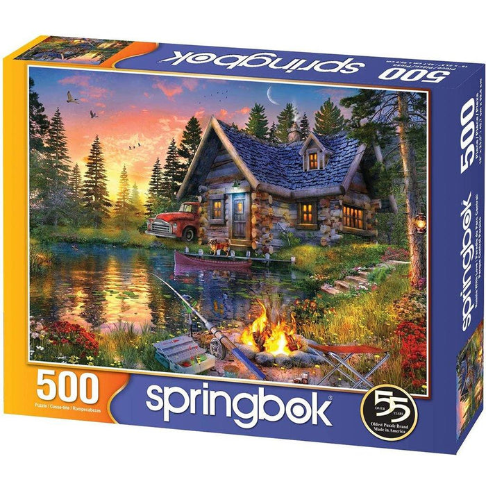 Springbok : Sun Kissed Cabin 500 Piece Jigsaw Puzzle - Springbok : Sun Kissed Cabin 500 Piece Jigsaw Puzzle - Annies Hallmark and Gretchens Hallmark, Sister Stores