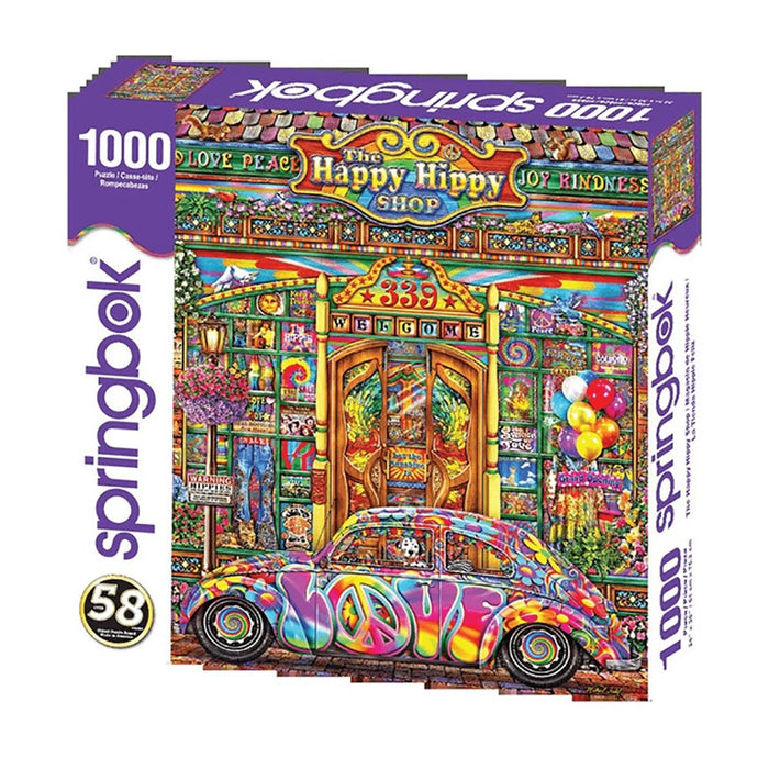 Springbok : The Happy Hippy Shop 1000 Piece Jigsaw Puzzle - Springbok : The Happy Hippy Shop 1000 Piece Jigsaw Puzzle - Annies Hallmark and Gretchens Hallmark, Sister Stores