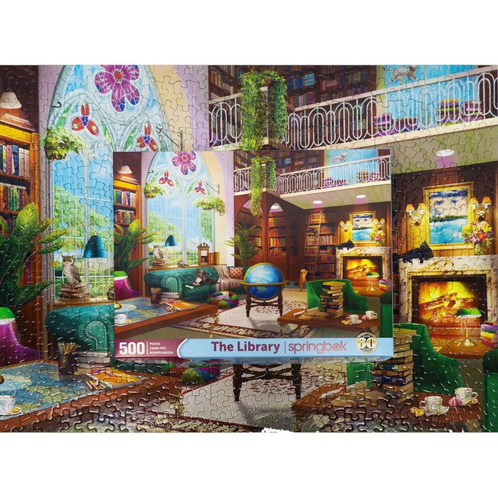 Springbok :The Library 500 Piece Jigsaw Puzzle - Springbok :The Library 500 Piece Jigsaw Puzzle