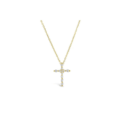 Stia : Charm & Chain Necklace Prong Cross -