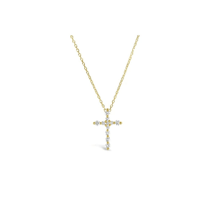 Stia : Charm & Chain Necklace Prong Cross -
