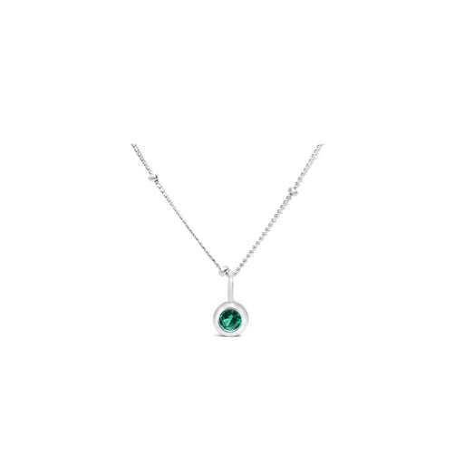 Stia : Emerald CZ Birthstone Necklace (May) - Stia : Emerald CZ Birthstone Necklace (May)