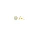 Stia : Pretty Party Earring Pavé Disk Stud in Gold Plating - Stia : Pretty Party Earring Pavé Disk Stud in Gold Plating