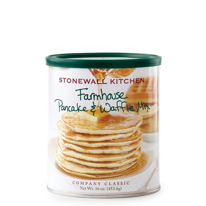 16 0z. Stonewall Kitchen pancake and waffle mix for homemade fluffy pancakes and crispy waffles.