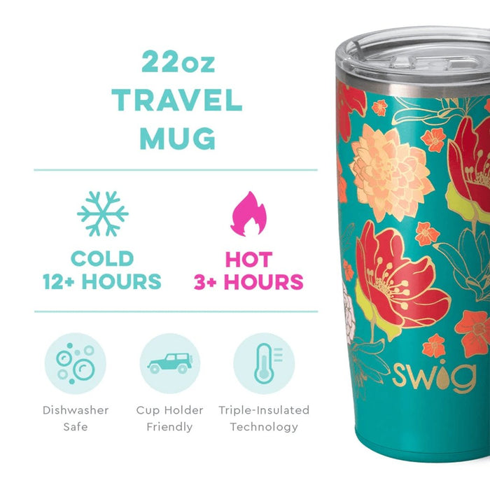 Swig : Fire Poppy Travel Mug (22oz) -
