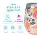 Swig : Full Bloom Stemless Wine Cup (14oz) - Swig : Full Bloom Stemless Wine Cup (14oz)