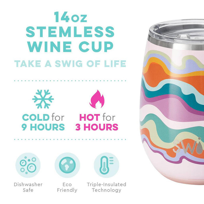 Swig : Sand Art Stemless Wine Cup (14oz) -