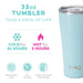 Swig : Shimmer Aquamarine Tumbler (32oz) -