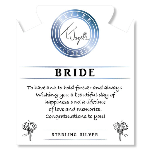 T. Jazelle : Celestine Gemstone Bracelet with Bride Sterling Silver Charm - T. Jazelle : Celestine Gemstone Bracelet with Bride Sterling Silver Charm