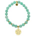 T. Jazelle : Gold Collection - Peruvian Amazonite Stone Bracelet with Wish on a Star Gold Charm -