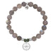 T. Jazelle : Labradorite Stone Bracelet with Compass Rose Sterling Silver Charm -