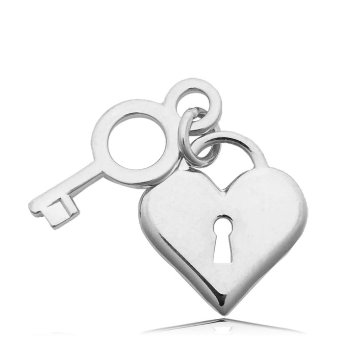 T. Jazelle : Mauve Jade Stone Bracelet with Key to my Heart Sterling Silver Charm -