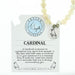 T. Jazelle : Moonstone Bracelet with Cardinal Sterling Silver Charm -