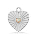 T. Jazelle : Pink Jade Stone Bracelet with Heart Opal Sterling Silver Charm -