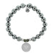 T. Jazelle : Terahertz Stone Bracelet with Always In My Heart Sterling Silver Charm -