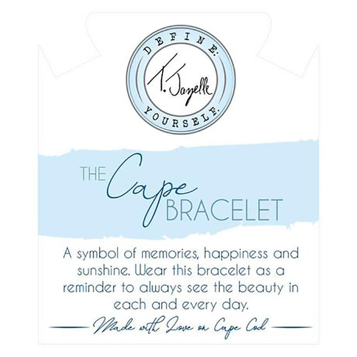 T. Jazelle : The Cape Bracelet - Silver Steel with Larimar Ball -