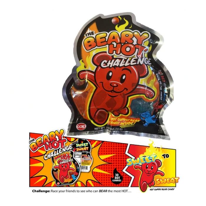 The Beary Hot Challenge™ Hot & Spicy Gummy Bears - 2.81 Oz. - The Beary Hot Challenge™ Hot & Spicy Gummy Bears - 2.81 Oz.