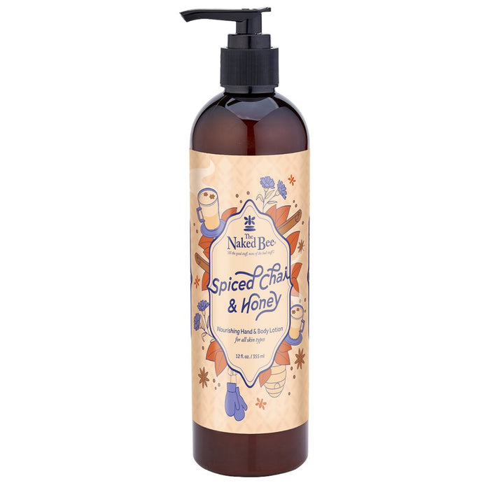 The Naked Bee : Nourishing Hand & Body Lotion in Spiced Chai & Honey 12oz - The Naked Bee : Nourishing Hand & Body Lotion in Spiced Chai & Honey 12oz