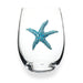 The Queens' Jewels : Blue Starfish Jeweled Stemless Wineglass -