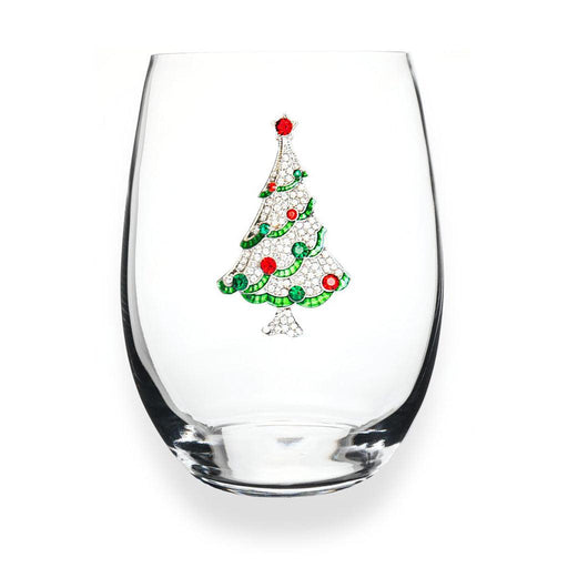 The Queens' Jewels : Christmas Tree Jeweled Stemless Wineglass - The Queens' Jewels : Christmas Tree Jeweled Stemless Wineglass - Annies Hallmark and Gretchens Hallmark, Sister Stores