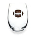 The Queens' Jewels : Football Jeweled Glassware Stemless Wineglass - The Queens' Jewels : Football Jeweled Glassware Stemless Wineglass