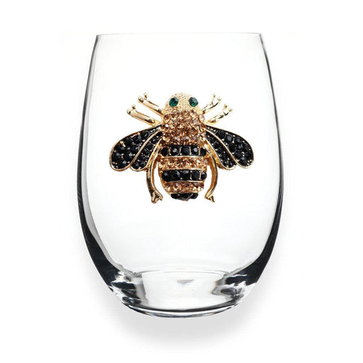 The Queens' Jewels : Queen Bee Jeweled Stemless Wineglass -