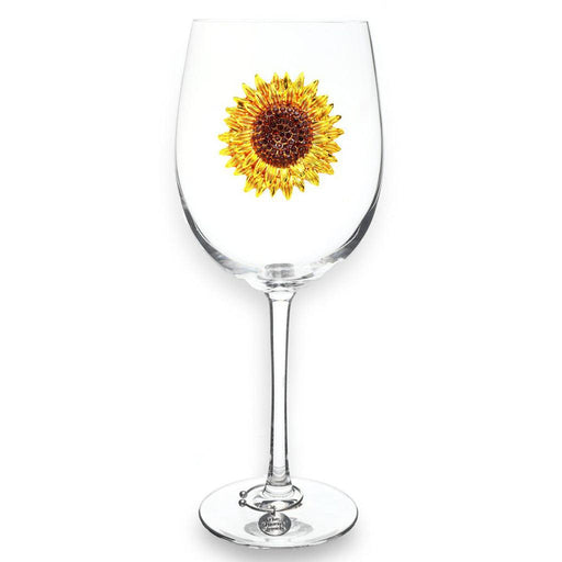 The Queens' Jewels : Sunflower Jeweled Stemmed Wineglass -