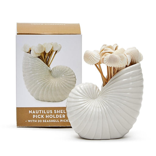 Two's Company : Nautilus Shell With 20 Seashell Picks -