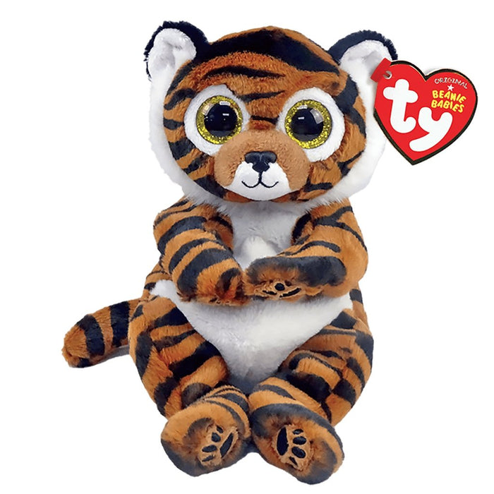 Ty : Beanie Babies - Clawdia the Black Striped Brown Tiger -