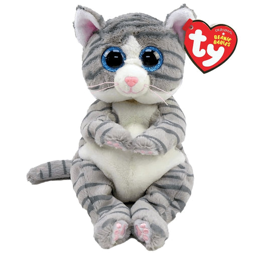 Ty : Beanie Babies - Mitzi the Grey Tabby Cat -