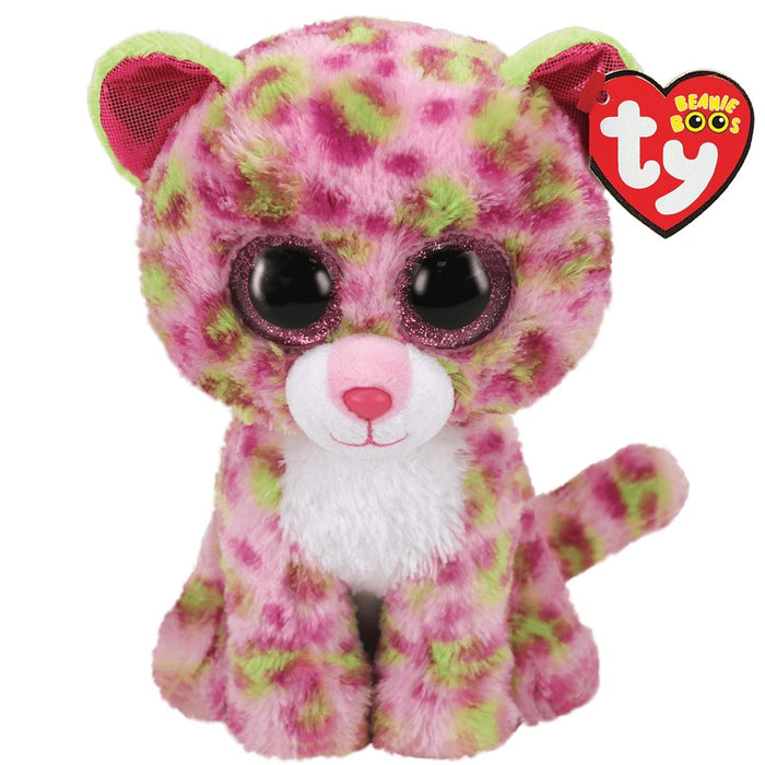 Ty : Beanie Boos - Lainey The Pink and Green Leopard -