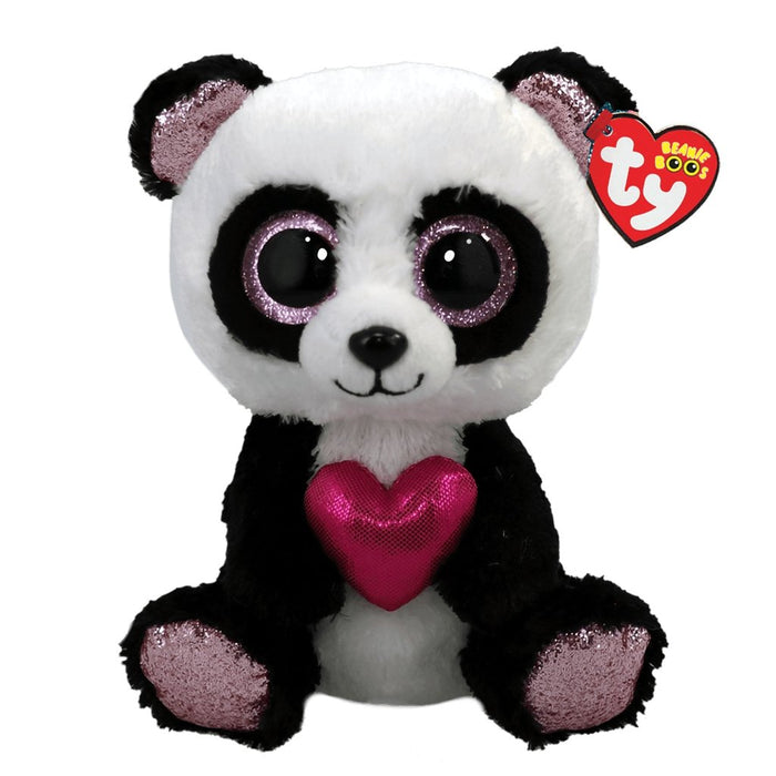 Ty : Valentine's - Beanie Boo - Esme the Panda With Heart -