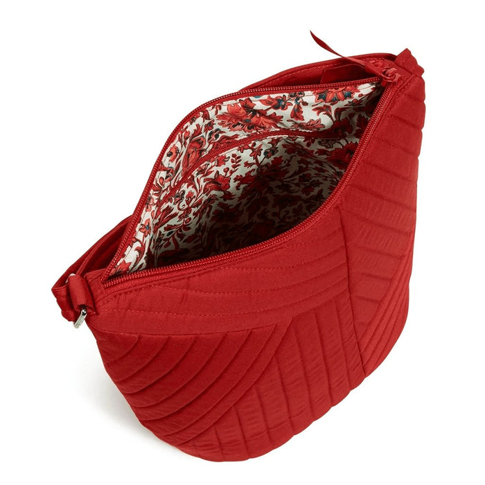 Vera Bradley : Bucket Crossbody Bag in Recycled Cotton Cardinal Red -