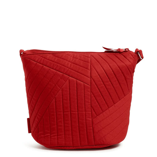 Vera Bradley : Bucket Crossbody Bag in Recycled Cotton Cardinal Red -