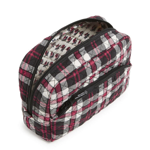 Vera Bradley : Large Cosmetic Bag in Fireplace Plaid - Vera Bradley : Large Cosmetic Bag in Fireplace Plaid