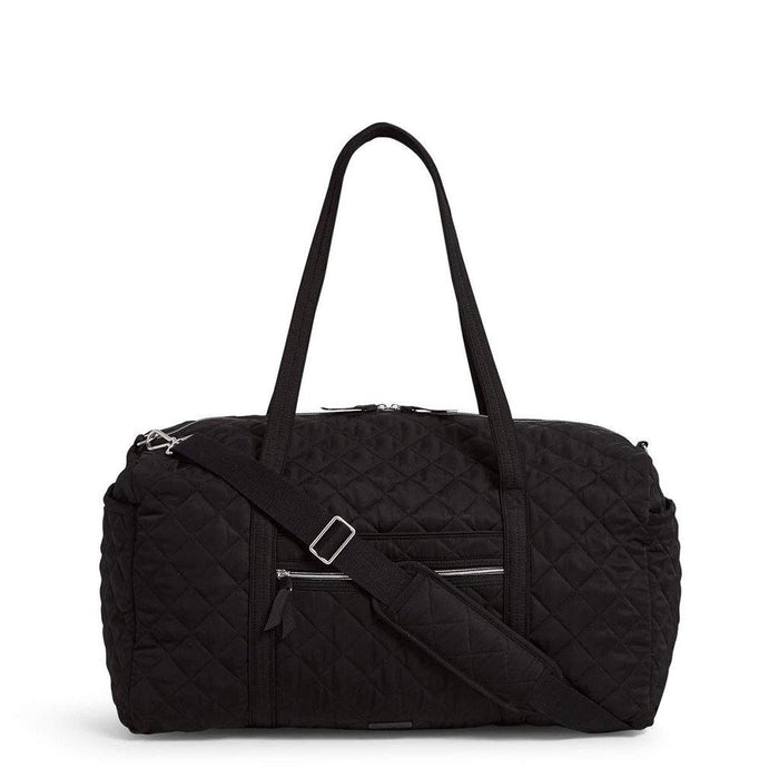 VERA BRADLEY black nylon quilted faux patent leather shoulder bag purse |  eBay