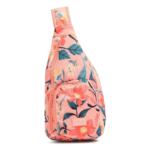 Vera Bradley : Mini Sling Backpack in Paradise Bright Coral - Vera Bradley : Mini Sling Backpack in Paradise Bright Coral