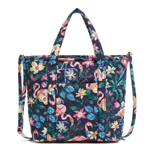 Vera Bradley : Mini Vera Tote Bag in Flamingo Garden - Vera Bradley : Mini Vera Tote Bag in Flamingo Garden