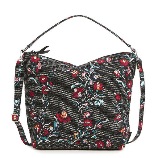 Vera Bradley : Oversized Hobo Shoulder Bag in Perennials Noir Dot - Vera Bradley : Oversized Hobo Shoulder Bag in Perennials Noir Dot