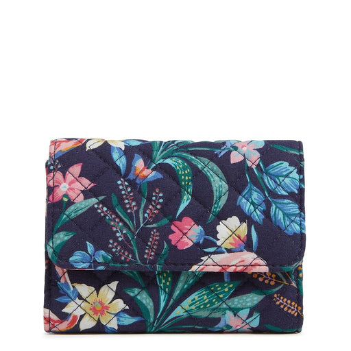 Vera Bradley : RFID Riley Compact Wallet in Flamingo Garden - Vera Bradley : RFID Riley Compact Wallet in Flamingo Garden
