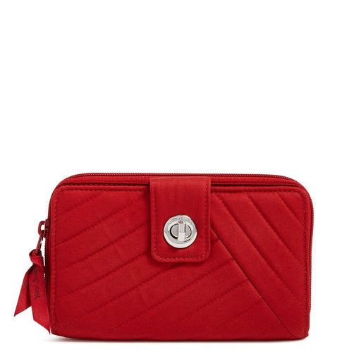 Vera Bradley : RFID Turnlock Wallet in Recycled Cotton Cardinal Red - Vera Bradley : RFID Turnlock Wallet in Recycled Cotton Cardinal Red