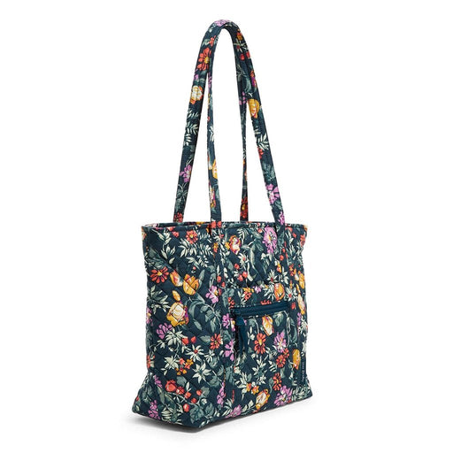 Vera Bradley : Small Vera Tote Bag in Fresh-Cut Floral Green - Vera Bradley : Small Vera Tote Bag in Fresh-Cut Floral Green