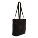 Vera Bradley : Small Vera Tote Bag in Recycled Cotton Black - Vera Bradley : Small Vera Tote Bag in Recycled Cotton Black