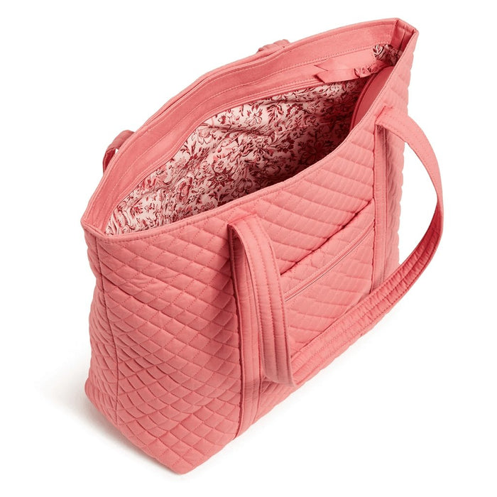 Vera Bradley : Vera Tote Bag In Recycled Cotton Terra Cotta Rose -