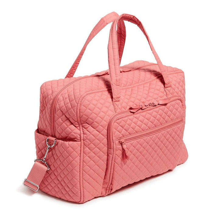 Vera Bradley : Weekender Travel Bag in Recycled Cotton Terra Cotta Rose -