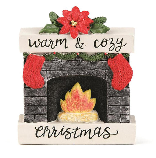 Warm & Cozy Christmas Fireplace With Stockings -