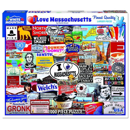 White Mountain : I Love Massachusetts - 1000 Piece Jigsaw Puzzle -