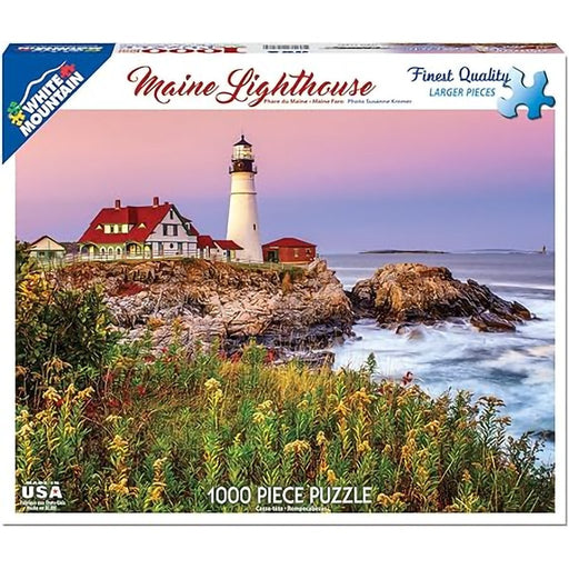 White Mountain : Maine Lighthouse - 1000 Piece Jigsaw Puzzle - White Mountain : Maine Lighthouse - 1000 Piece Jigsaw Puzzle